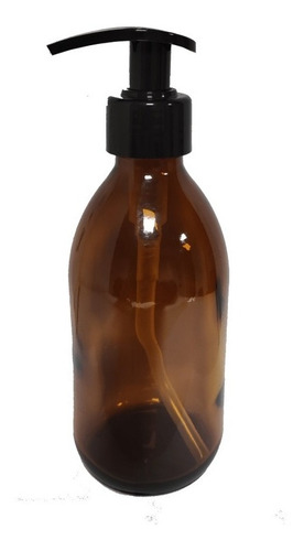 Frasco Botella De Vidrio Ámbar 200ml Con Cremera (pack X 5)