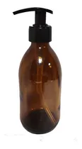 Comprar Frasco Botella De Vidrio Ámbar 200ml Con Cremera (pack X 5)
