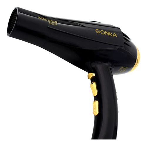 Secador Gonka Machine 3900w Profesional Color Negro