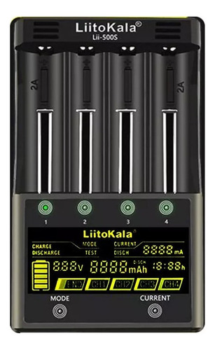 Cargador 4 Pilas Liitokala Aa Aaa 18650 Probador Baterias