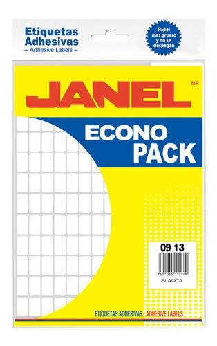 Etiquetas Blancas Janel No. 1 De 9 X 13mm 10 Paquetes