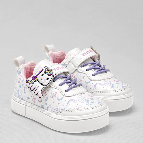 Tenis Unicornio Yuyin 22460 Color Blanco Para Niña Tx8