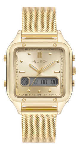 Relógio Euro Feminino Ff Sporty Dourado - Eubj3890aaw/4d