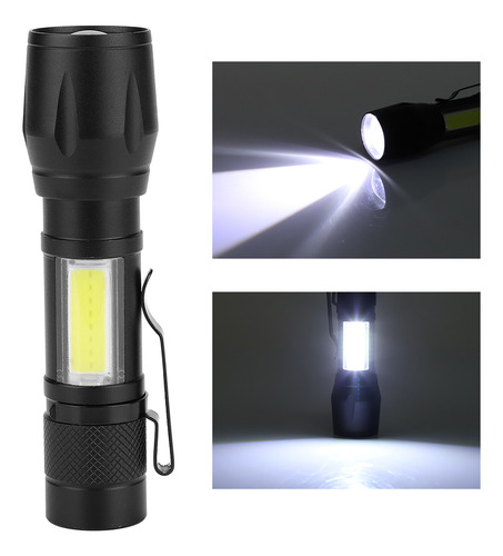 Linterna Portátil, Ligera, Recargable Por Usb, Led Cob