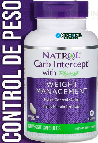 Natrol Carb Intercept C/ Phase 2 - Control Carbos 1000 Mg 120 cápsulas sem sabor