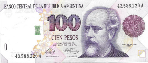 Billete 100 Pesos Convertibles Serie A 3072a Excelente++++