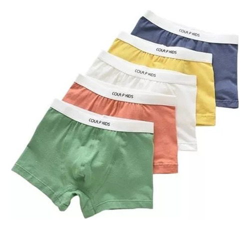 Calzoncillos Niños Boxer Algodón Transpirable 5pcs 2-16años