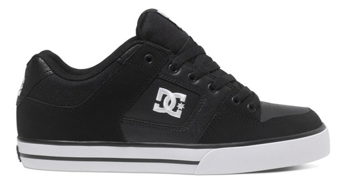 Zapatillas Dc Shoes Pure Niños Negras Suela Blanca