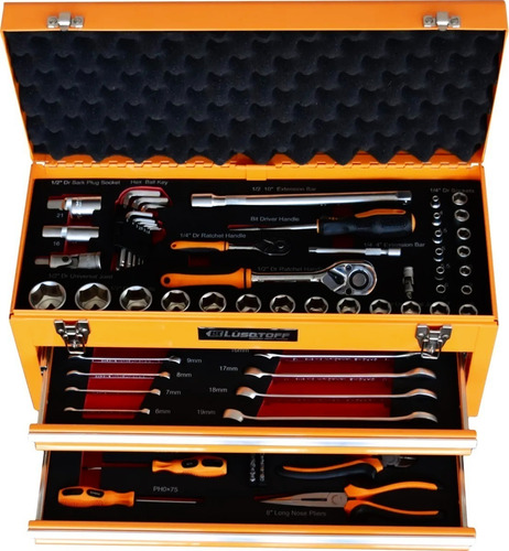 Caja De Herramientas Metalicas Lusqtoff 80 Piezas Lqcm132