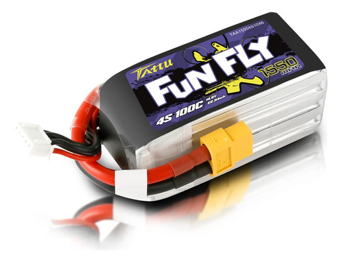 Funfly 4s Batería Lipo 1550mah 100c 14.8v Paquete De B...