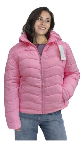 Campera Inflable Forrada Con Piel Y Capucha 