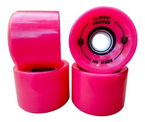 Imagen 3 de 5 de Ruedas De Longboard No Name 70mm Uretano Premium Importadas
