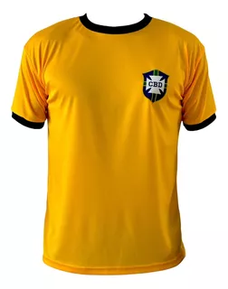 Camiseta Brasil 1970 Pele Retro