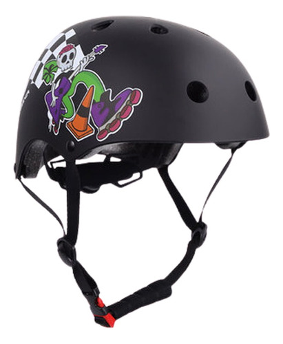 Casco Niños Para Patines Marca Flying Eagle Modelo Rider Color Negro Talla Ch (52-55cm)