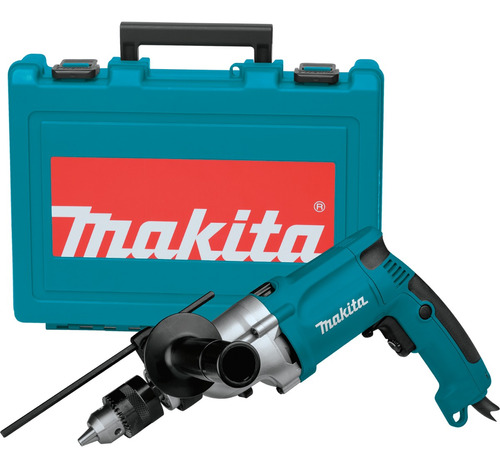 Taladro Percutor Makita De 13 Mm 720w 2 Velocidade C/maleta Color Turquesa