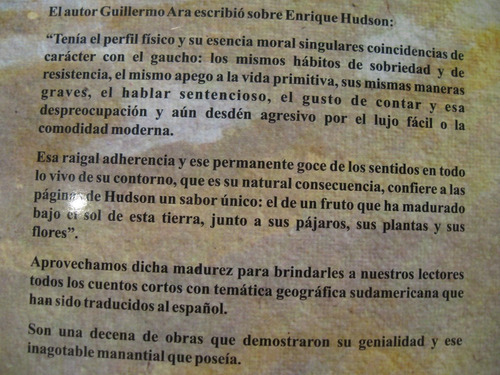 Imagen 10 de 10 de Guillermo Enrique Hudson - Cuentos Completos (ombú Riquelme)