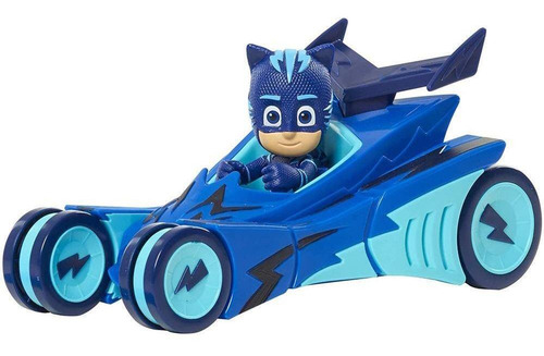 Pj Masks - Boneco Menino Gato E Veiculo - Pjmasks Multikids