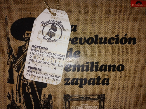 La Revolución De Emiliano Zapata Lp 1a. Ed.  S/poster Número