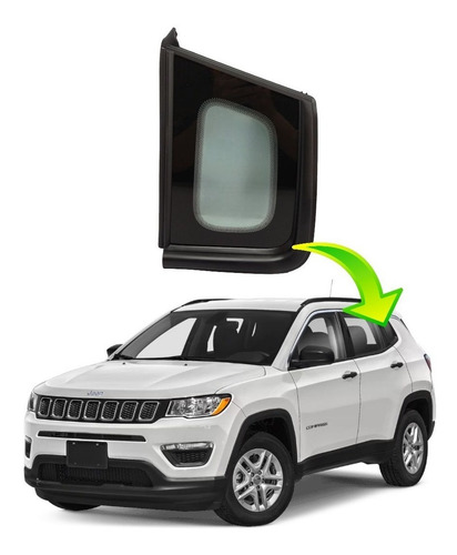 Vidro Lateral Traseiro Esquerdo Jeep Compass 2024 C Borracha