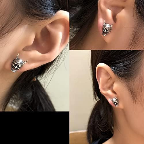 Pendientes De Tuerca Oni Hannya, Joyería Japonesa De Hallowe