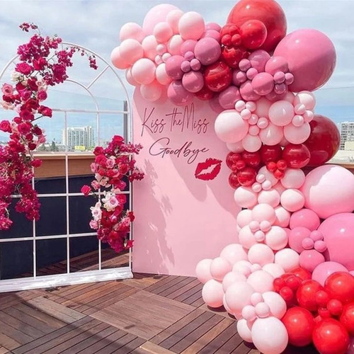 Arco Guia Globos Orgánico Aniversario Cotillón San Valentin 