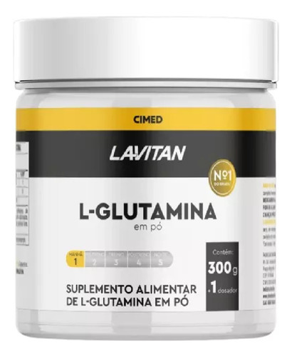 Kit 2 Glutamina L Em Pó Lavitan - Cimed 300g Sem Sabor