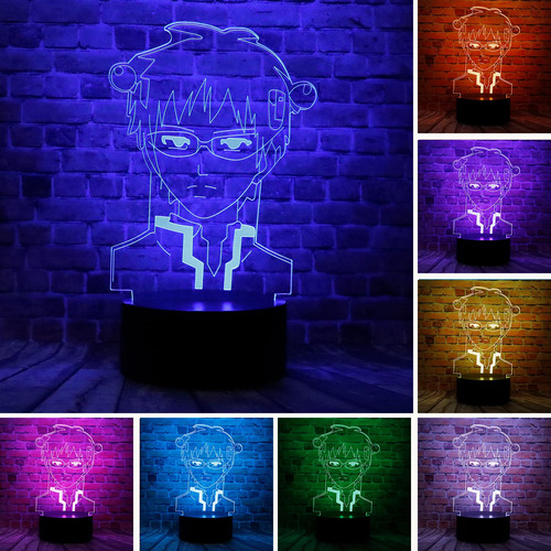 Figura Anime 3d Ilusion Optica Led Lampara Mesa Control 7