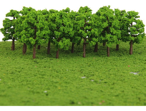 80x Green Tree Modelo Tren Tren Diorama Wargame Park