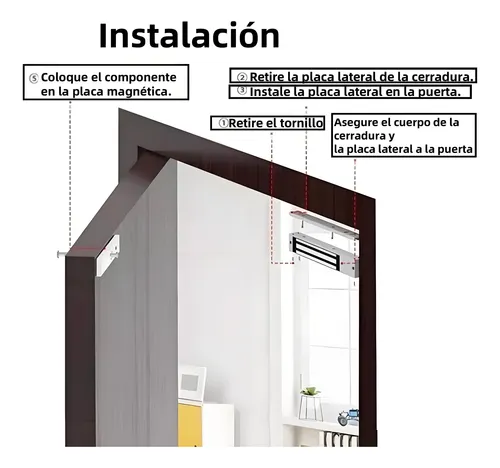 Cerradura Retenedor Electromagnetica 280kg 12v /490