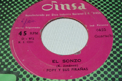 Jch- Popy Y Sus Pirañas El Sonso / Linda Liz Cumbia 45 Rpm