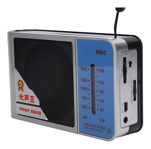 Radio De Música D9902 Portátil Mini Fm Am Bandas Duales Fuer