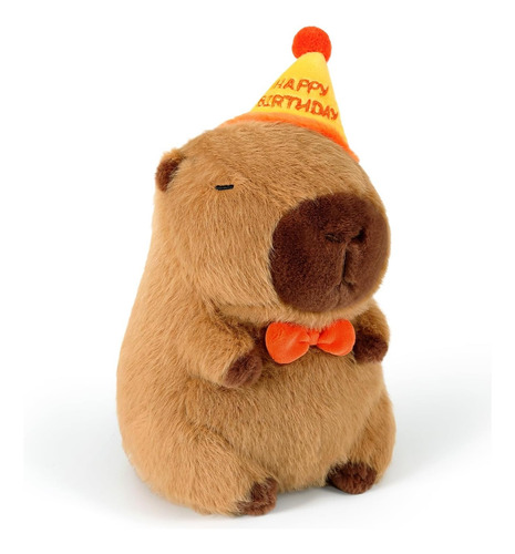 Peluche Capibara Con Gorrito De Cumpleaños (30cm) Capibara