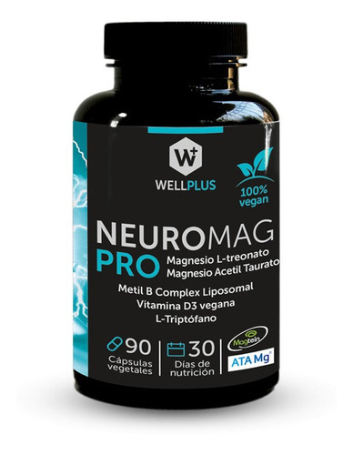 Imagen 1 de 1 de Neuromag Wellplus, Vegano, 90 Cápsulas