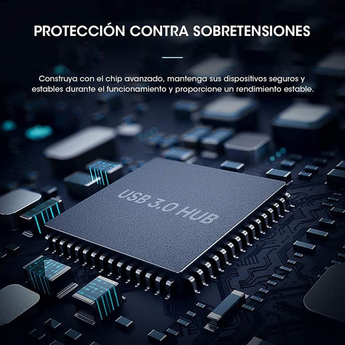 Imagen 4 de 8 de Hub Usb 3.0 4 Puertos Expansor Multi Para Laptop Pc 4 En 1