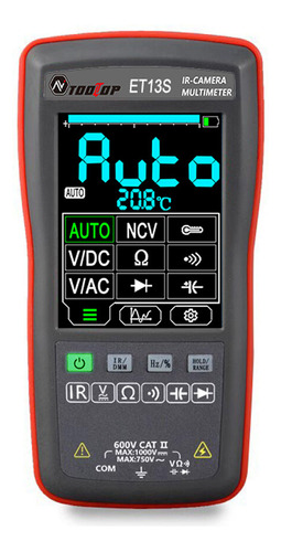 Multímetro Infrarrojo Tooltop Et13s Con Cámara Termográfica
