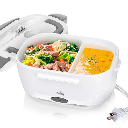 Imagen 5 de 10 de Lonchera Eléctrica Kalley Porta Comida 1.1lt, Garantía 1 Año