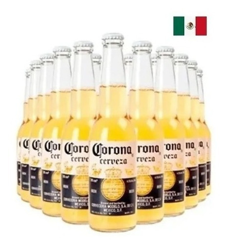 Promo Cerveza Corona Caja De 24 Unidades 355cm3 Por Funda