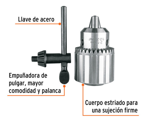 Broquero Uso Rudo Con Llave 1/2'' Truper 102476