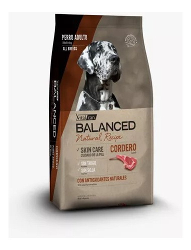 Alimento Vitalcan Balanced Perro Adulto Cordero Bolsa De 3kg