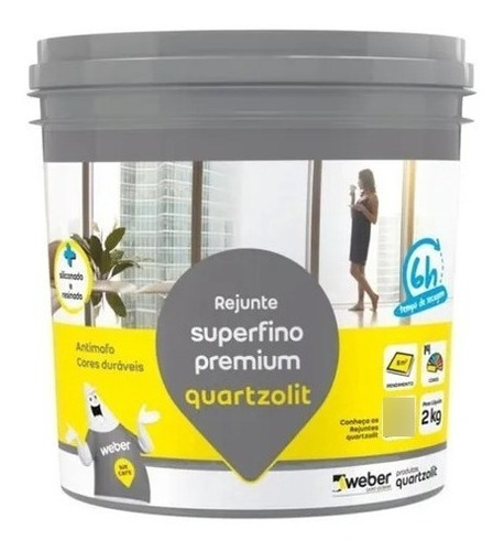 Rejunte Super Fino Premium Branco Quartzolit 2kg