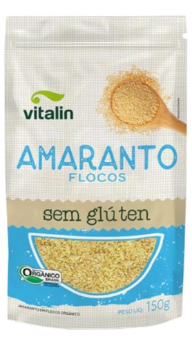 Amaranto Em Flocos Orgânico Sem Glúten Vitalin 150g