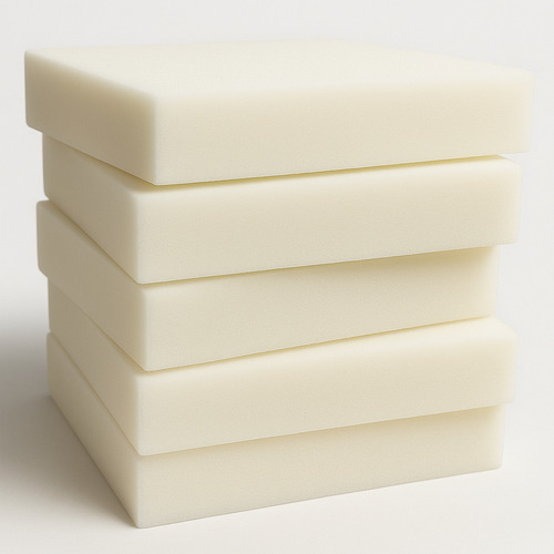 Pack X 4 Placa Goma Espuma 40x40 X 5 Cm Asiento Silla Beige Liso