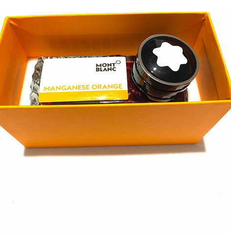 Tintero Montblanc Manganese Orange Color Naranja Pluma Fuent