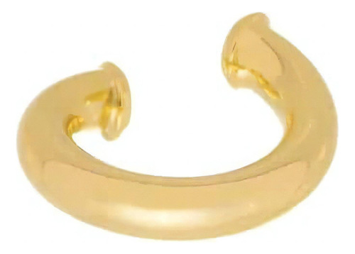 Piercing De Orelha Tubo Médio Unitário Banhado A Ouro