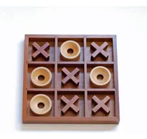 Comprar Juegos De Mesa Juego Del Tres En Raya Con Tablero De Madera