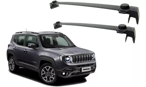 Barra De Techo Transversal Negra Jeep Renegade 2017-2019