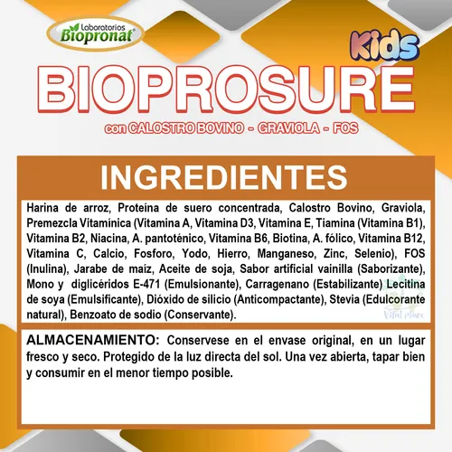 Biopronat Niños Subir Peso Bioprosure