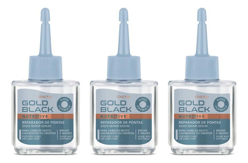Reparador De Pontas Amend Gold Black 30ml - Kit C/3un