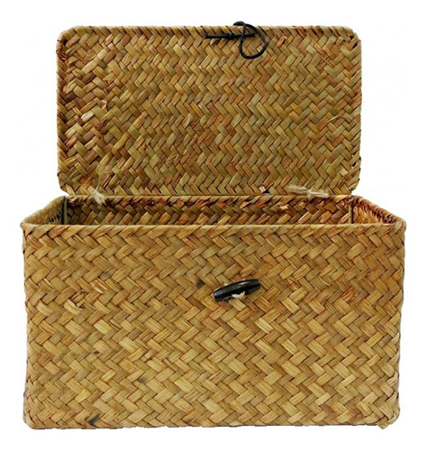 Canasta Rectangular En Rattan  14 Cms * 25 Cms 