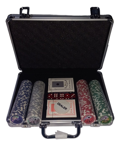 Fichero De Poker 200 Fichas Numeradas Maletin Aluminio